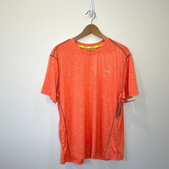 R(P)=X Cool Tex Orange Heather Short Sleeve Crew Shirt - Picture 1 of 7
